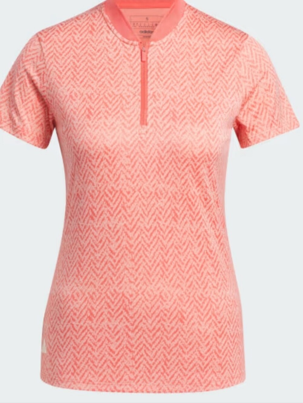 Adidas Women's Coral Jacquard Short-Sleeve Polo Size XS
